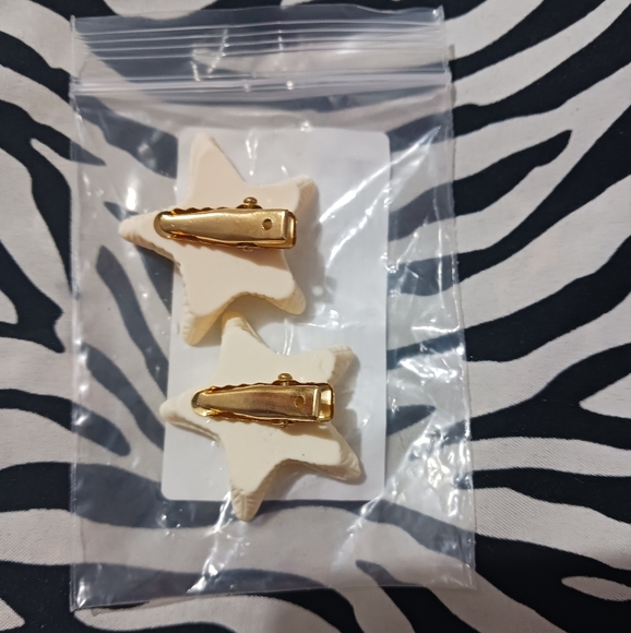 NEW Bundle of Women Fashion jewerly Starfish hairclip & Pearls hoop earrings - Picture 5 of 8